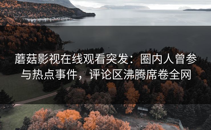 蘑菇影视在线观看突发：圈内人曾参与热点事件，评论区沸腾席卷全网